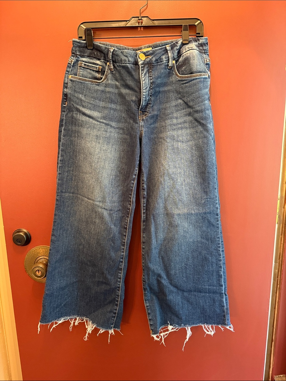 Kut From The Kloth High-Rise Wide Leg Crop Jeans - Blue
